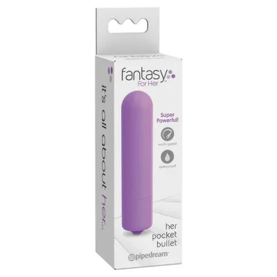 Fantasy For Her Vibrating Pocket Bullet Purple 3 7 Inch