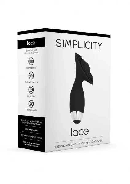LACE G-Spot Clitoral Vibrator (Black)