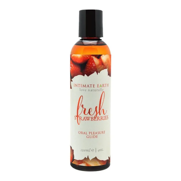 Intimate Earth Glide Strawberry Flavored Water-Based Lube | 2oz