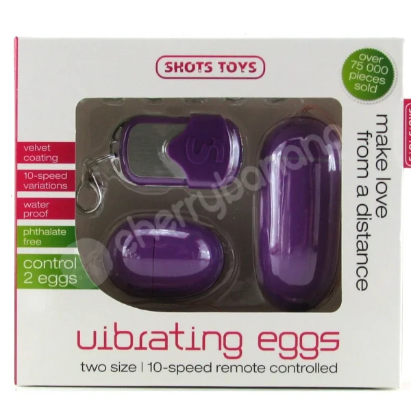 Shots Toys Purple Vibrating Dual Eggs