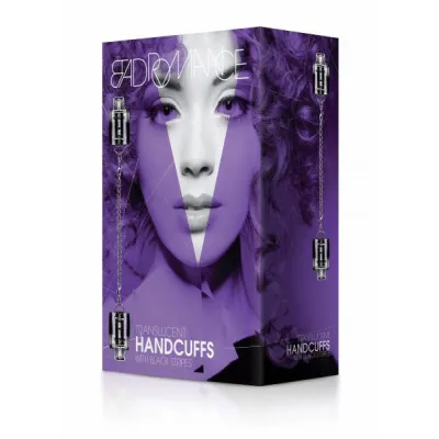Bad Romance Translucent Handcuffs Black Stripes