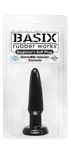 Basix Rubber Works - Beginner's Butt Plug - Black
