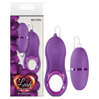 Lush Rose Purple 5 8 cm 2 3 USB Rechargeable Egg with Remote Control