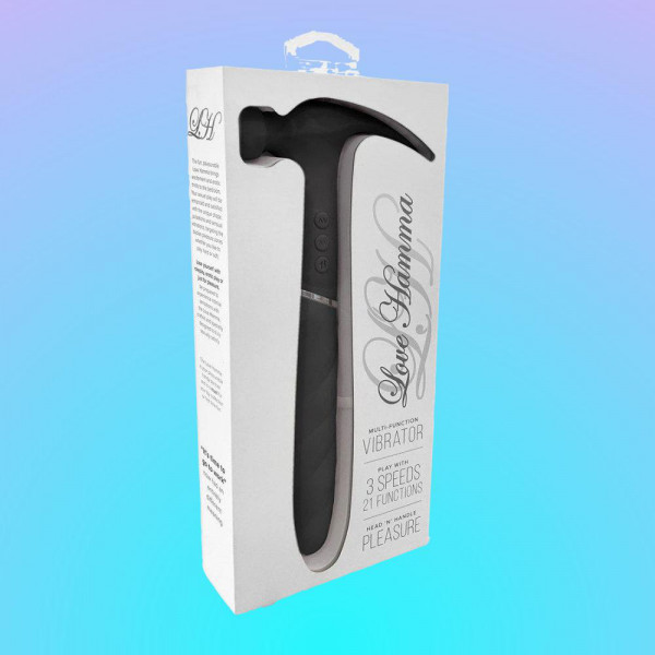 Love Hamma Straight Multi-Function Vibrator - Black