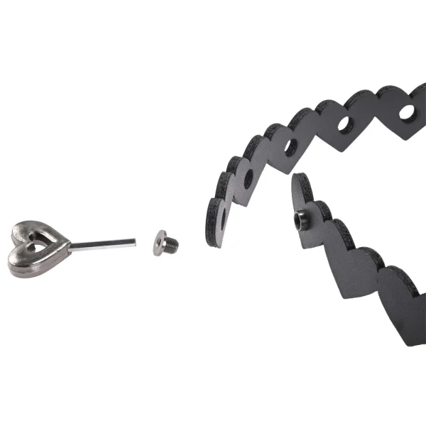 Sex & Mischief Heart Day Collar By Sportsheets - Black
