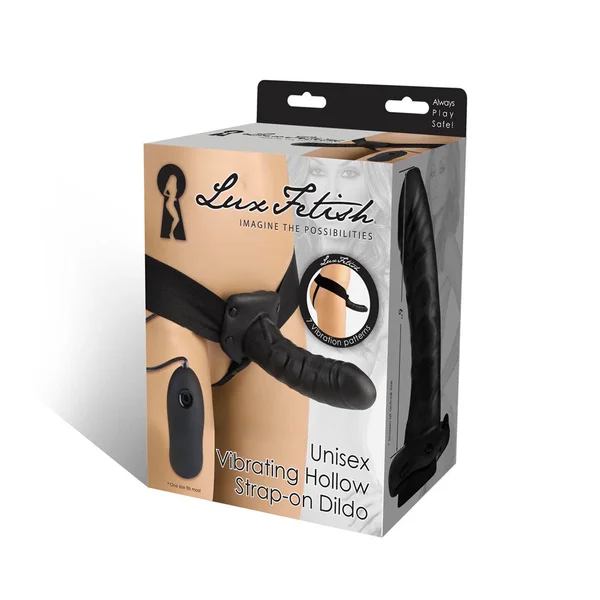 Lux Fetish Unisex Vibrating Hollow Strap On Dildo — image 14 of 14
