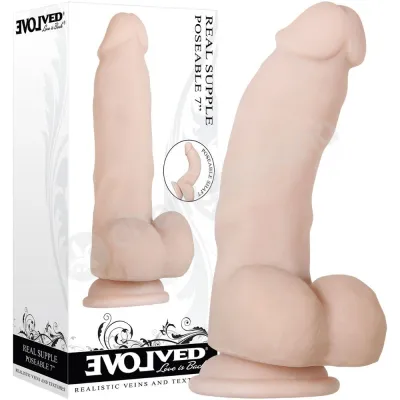 Evolved Real Supple Poseable 7 Flesh Dildo