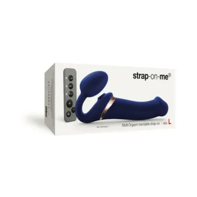 Strap on me Multi Orgasm Bendable Strap on Large Night Blue
