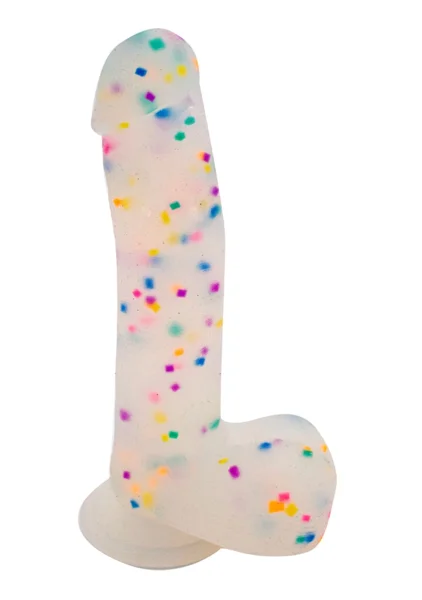 Get Lucky Confetti Cock 8.5" Silicone Dildo