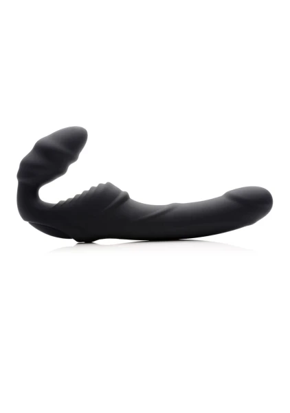 Slim Rider - Ribbed Vibrating Strapless Strap-On — image 5 of 8