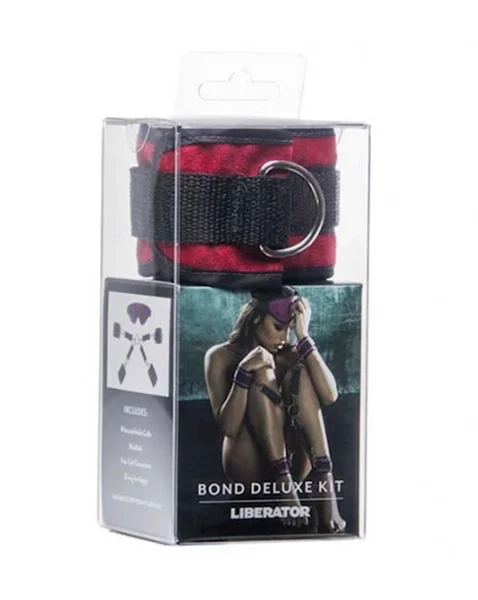 Bond Deluxe Cuff And Blindfold Kit - Fuchsia