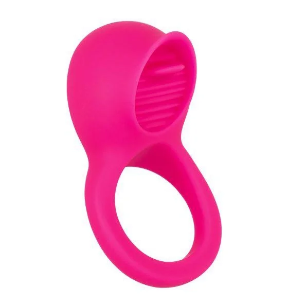 Teasing Tongue Enhancer Pink Vibrating Cock Ring