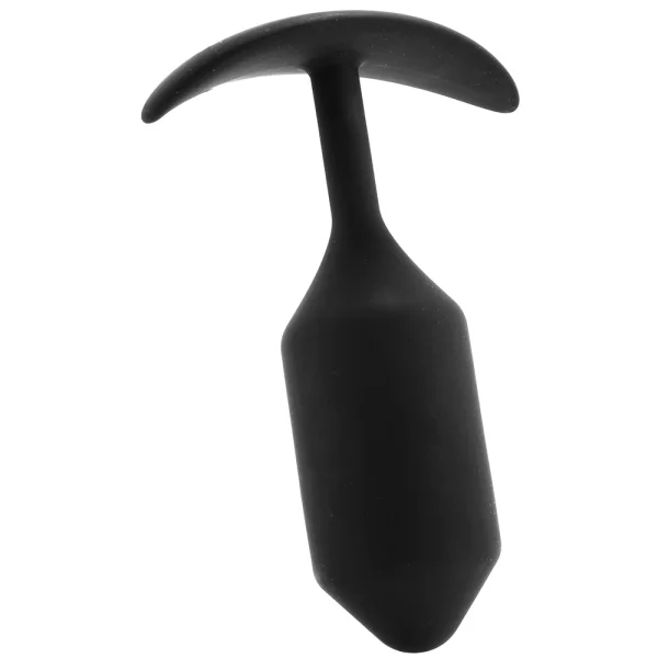 b-Vibe Snug Plug 3 Large Silicone Weighted Butt Plug - Black