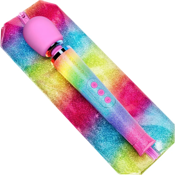 Le Wand Petite All That Glimmers Special Edition Rechargeable Vibrating Body Massager - Rainbow Ombre