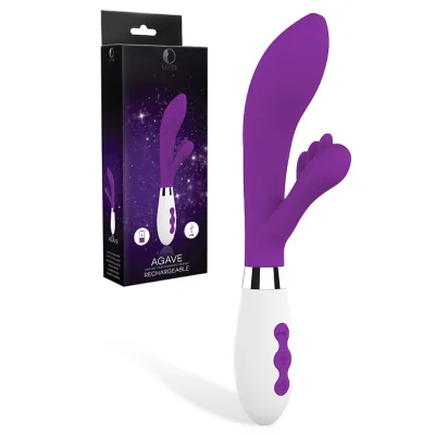 Shots Toys 9 1 Rechargeable Agave Rabbit Vibrator with Clitoral Ticklers