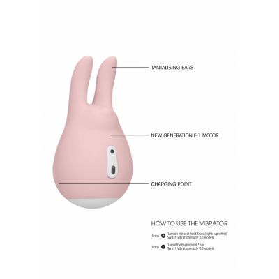 Clitoral Stimulator Love Bunny Pink Best Silicone Vibrator