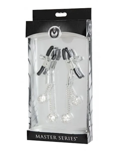 Ornament Adjustable Nipple Clamps With Jewel Accents