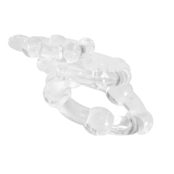 Stay Hard Beaded Cockrings - 3 Pack - Clear