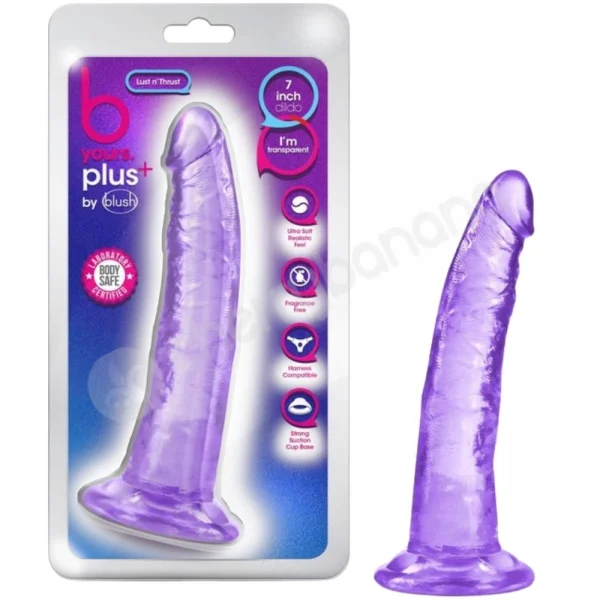 B Yours Plus Lust N Thrust Ultrasoft & Realistic Purple Dildo