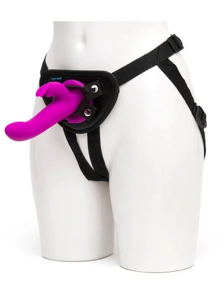 VIBRATING RABBIT STRAP ON HARNESS SET