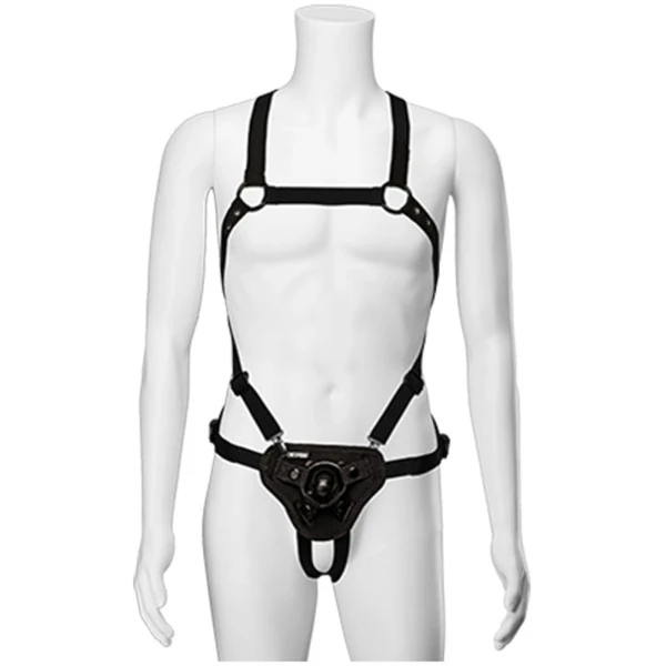 Vac-U-Lock - Chest & Suspender Harness With Plug - Black