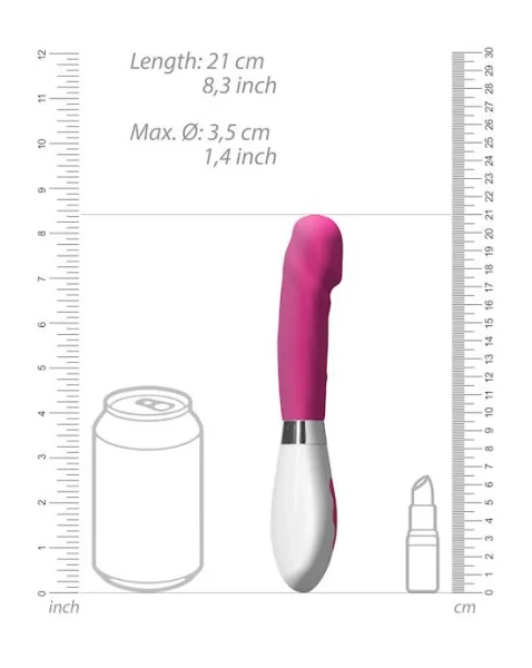 Asopus Rechargeable Vibrator - Pink - 8 Inch