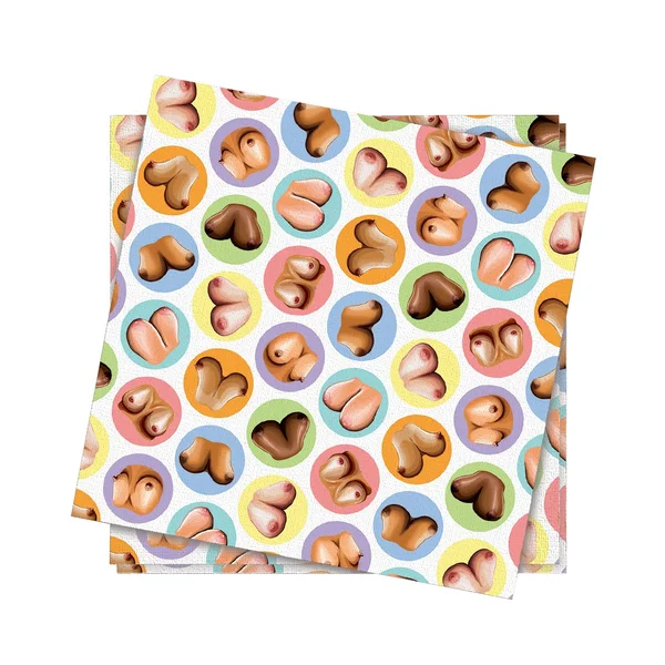 Mini Boob Napkins Pack Of 8 — image 7 of 7