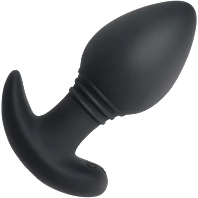 Playboy Pleasure Plug Play Rechargeable Silicone Vibrating Butt Plug With Remote Black