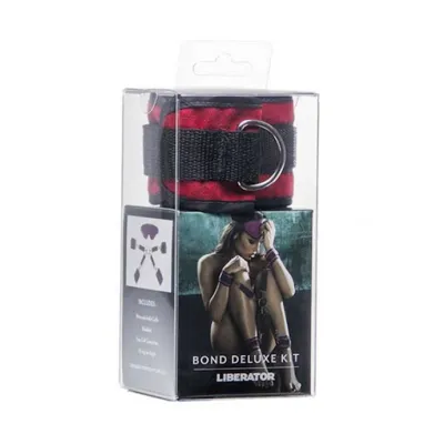 Bond Deluxe Cuff And Blindfold Kit Leopard