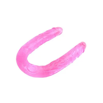 Jelly Flexi Double Dong 19 8 Inch Flesh