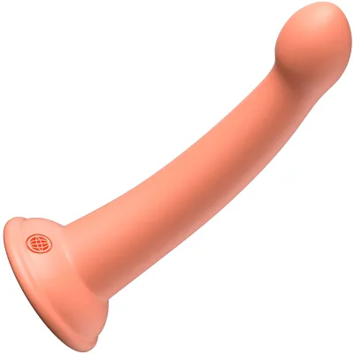 Dillio Platinum Secret Explorer Silicone 6 Suction Cup Dildo Peach
