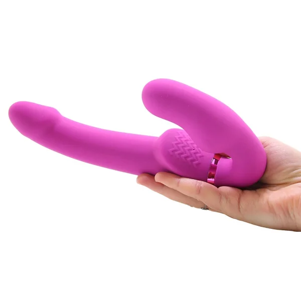 Evoke Ergo Fit Inflatable & Vibrating Silicone Strapless Strap-on with Remote Control By Strap U