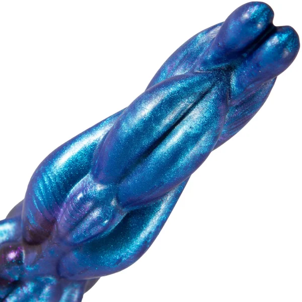 The Diabolus Demon 6.75" Silicone Dildo By Uberrime - Small, Beelzebub Blue