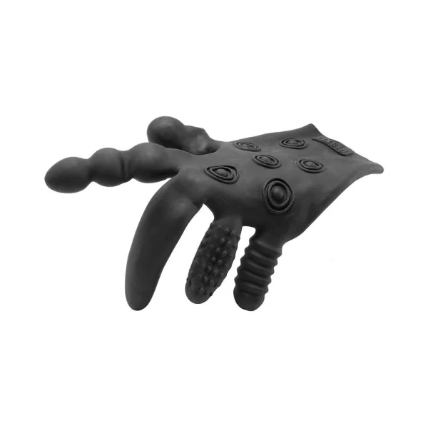 Fist It Silicone Stimulation Glove - Black — image 3 of 13