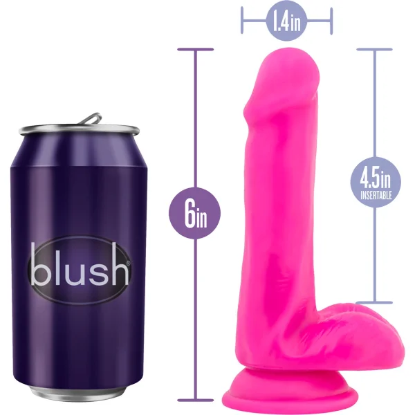 Au Naturel Bold Delight 6 Inch Sensa Feel Dual Density Dildo By Blush - Pink