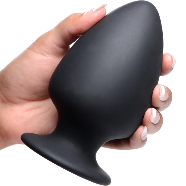 Squeeze-It Squeezable Silicone Anal Plug, Large - Black — image 4 of 6
