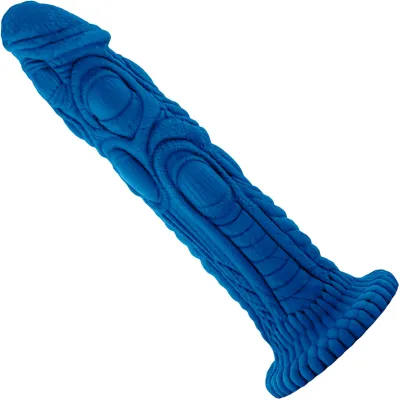The Realm Draken Silicone Lock On Harness Compatible Dildo Blue