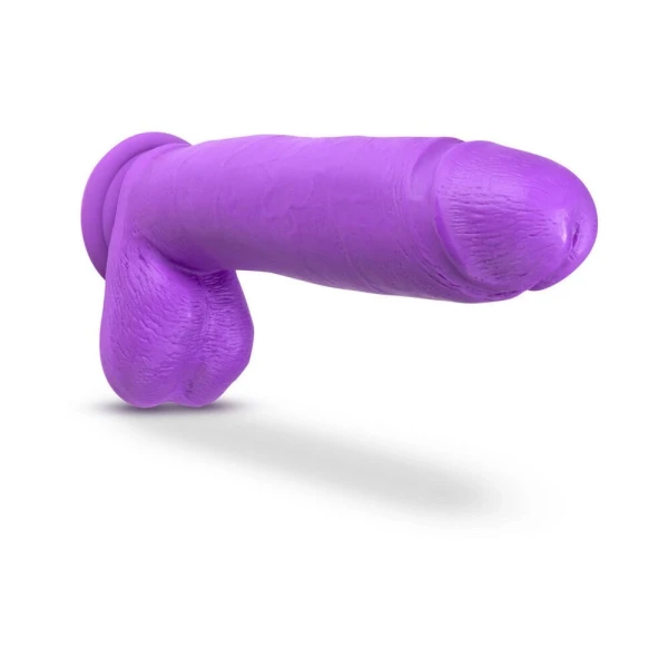 Neo Elite - 10-inch Silicone Dual-density Cock With Balls - Neon Purple