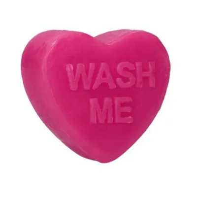 S line Heart Soap Wash Me
