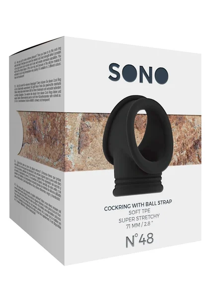 Sono No.48 - Cockring With Ball Strap - Black — image 9 of 9