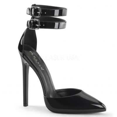 5 inches Heel Dual Ankle Strap Pointed Toe d Orsay Pump