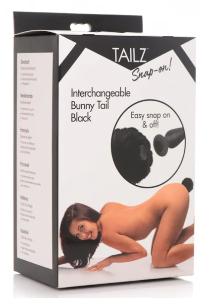 Tailz Snap-On Interchangeable Black Bunny Tail