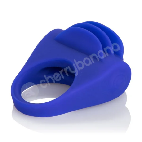 Blue Silicone Fluttering Enhancer Cock Ring