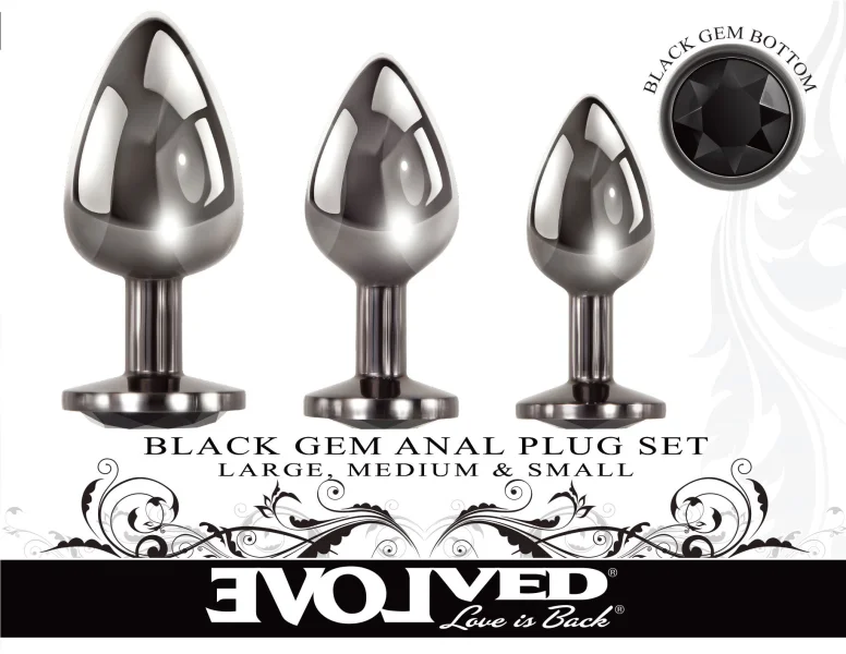 Black Gem Anal Plug Set