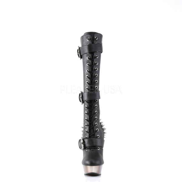 5 1/2 inches Finger Bone Heel, 1 1/2 inches PF Lace Up Knee High Boot — image 2 of 4