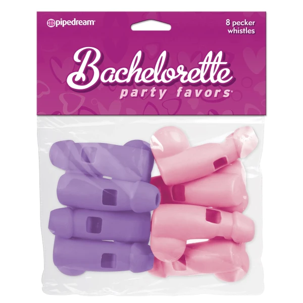 Pipe Dreams Bachelorette Party Favors Pecker Whistles - 8pc.