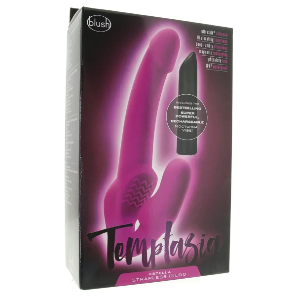 Blush Temptasia Estella Strapless Vibrating Dildo by Blush Novelties