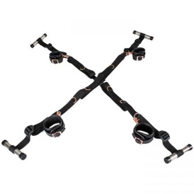 Bondara Black Faux Leather Over the Door Cross
