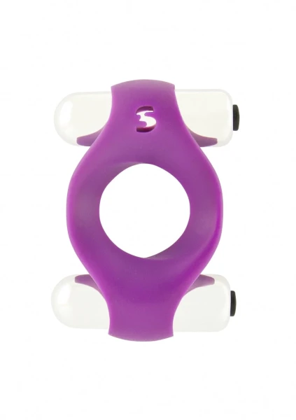 Dalton Double Vibrating Cockring - Purple