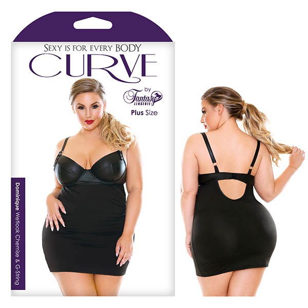 Wetlook Chemise/G-String 1X/2X.